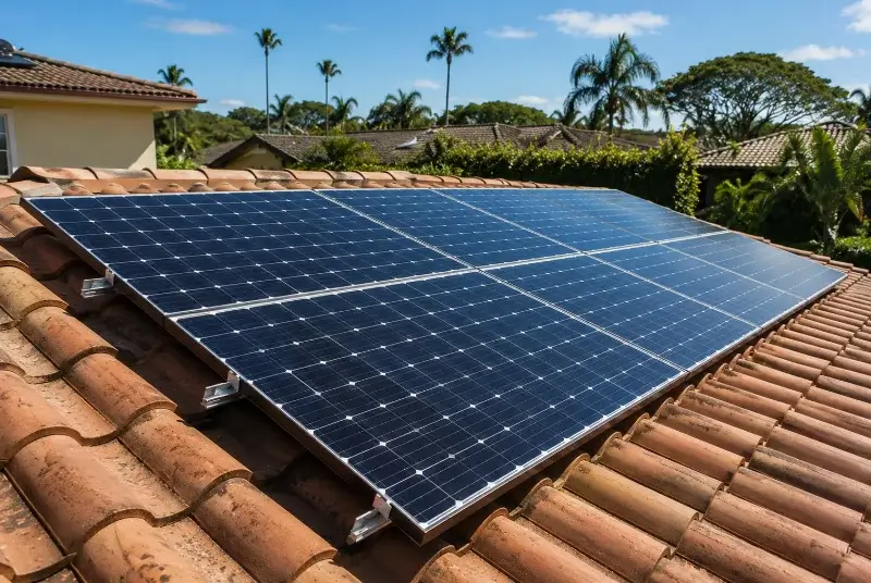 Installation de panneaux solaires à Saint-Thomas